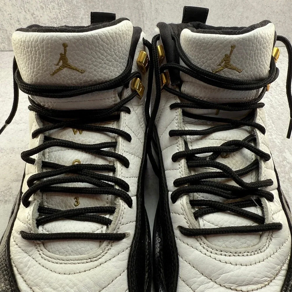Air Jordan 12‎ Retro Royalty Taxi Mens Size 9 CT8013-170 White Blk Sneaker Shoes
